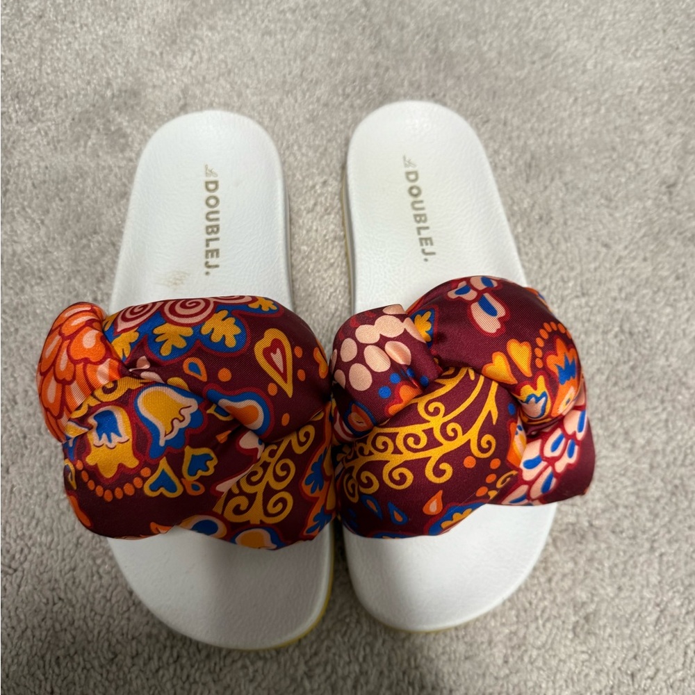 La Doublej Multicolor Patterned Slippers - image 3